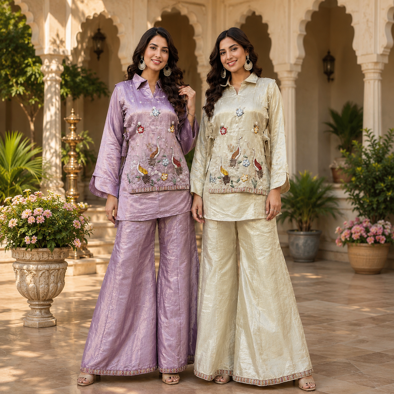 Lavender & Ivory Shrug Co-ord Set