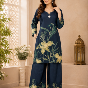 Printed Blue Cord Set