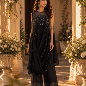 Black Designer Suit With Pant
