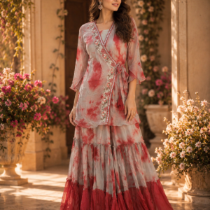 Pure Sharara Cord Set With Sharag