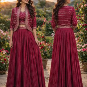 Red Skirt Top With Blazer