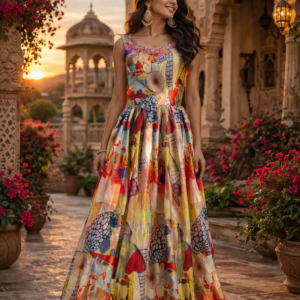 Floral Pure One Piece With Belt