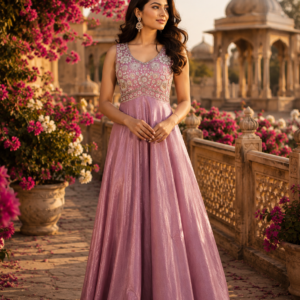 Peach Pink Evening Gown