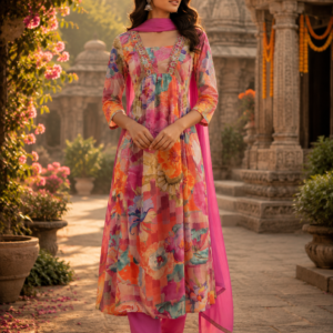 Anarkali Pure Multi Color